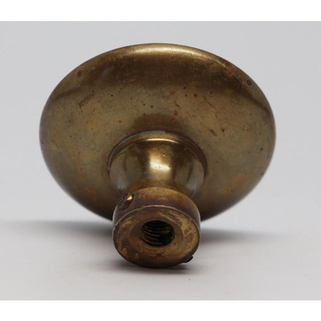 Vintage Cast Brass Floral Concentric Entry Door Knob For Sale - Image 4 of 4