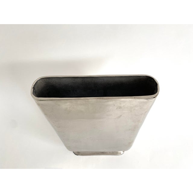 Tall Cast Aluminum Vase For Sale - Image 9 of 9