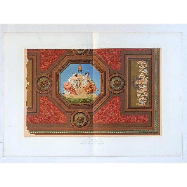 Late 19th Century Large 1877 Hotel Rue Bayen French Architectural Ornament Lithograph For Sale - Image 5 of 5