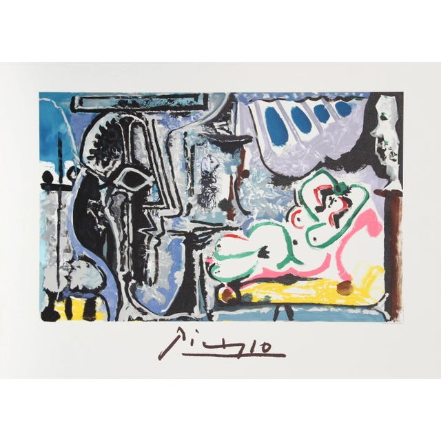 1980s "Le Peintre et son Modele" Lithograph After Pablo Picasso For Sale