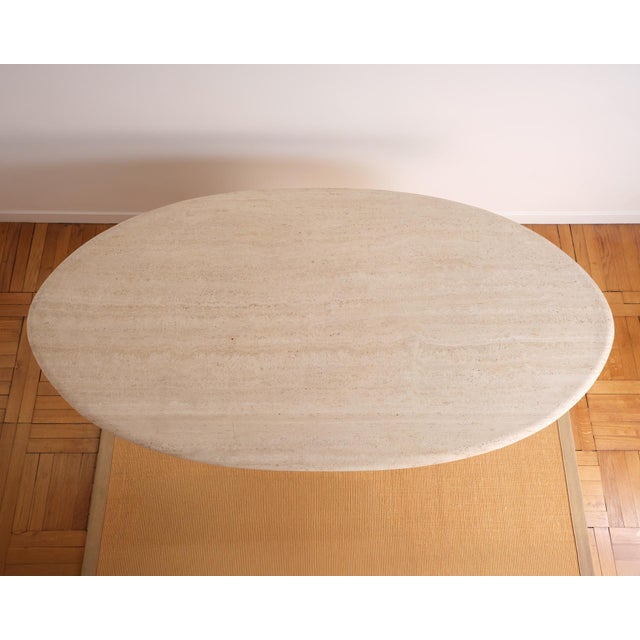 Oblong Travertine Dining Table, 1990s For Sale - Image 10 of 12