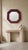 1960s Vintage Octagonal Burgundy Top Mirror, 1960s For Sale - Image 5 of 7
