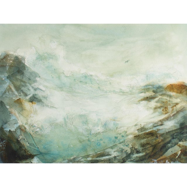 A watercolor painting by the American artist Bill Abell (1935-2026). This abstracted and atmospheric watercolor depicts a...