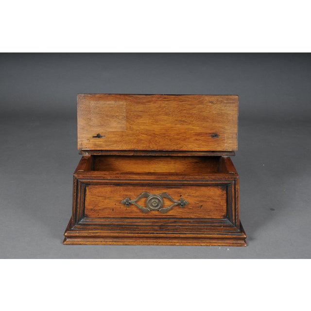 Brown 19th Century German Oak Letter Casket For Sale - Image 8 of 18