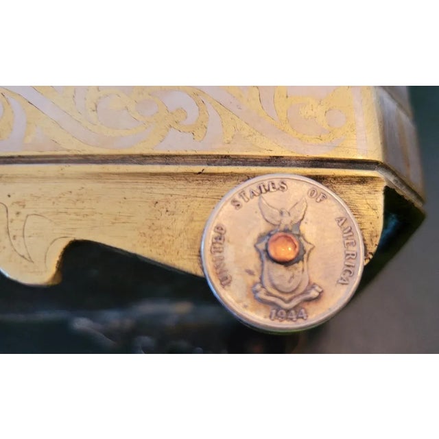 Set of 6 Mindanao Brass Silver Betel Boxes, Philippines For Sale - Image 11 of 13