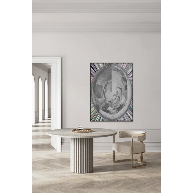 40" X 55" - 'Maharajah Anamorphosis'- Black and White Hollywood Regency Photograph Limited Edition Print, Unframed For Sale - Image 4 of 5