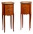 20th Century Louis XV Style Bedside Tables in Walnut, Marble and Bronze, Set of 2 For Sale