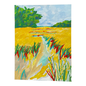 Coastal Marsh Wetland Landscape Painting