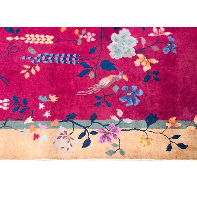 Tan Early 20th Century Chinese Art Deco Rug For Sale - Image 8 of 12