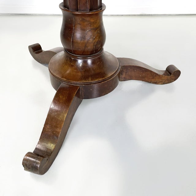 Italian Round Wood Dining Table, 1800s For Sale - Image 13 of 16