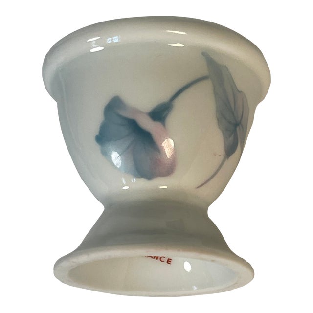 Vintage Limoges France Egg Holder With Morning Glory For Sale