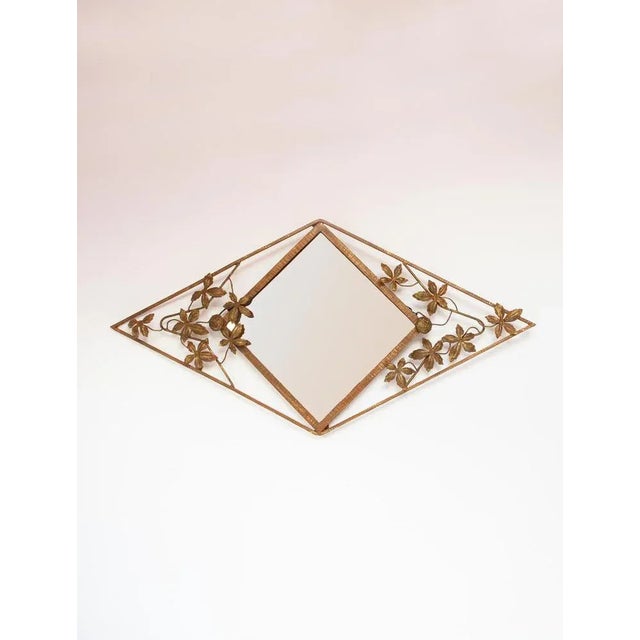 Large French Art Deco Iron Mirror, 1930s For Sale - Image 9 of 9