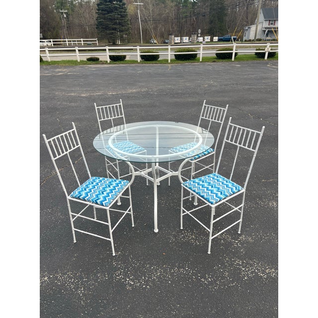 Phyllis Morris Palm Beach Style Bamboo Patio Set For Sale - Image 11 of 12