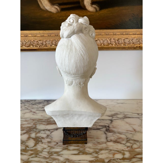 1950s Vintage Sevres Bisque Porcelain Bust of Empress Marie-Louise For Sale - Image 5 of 12