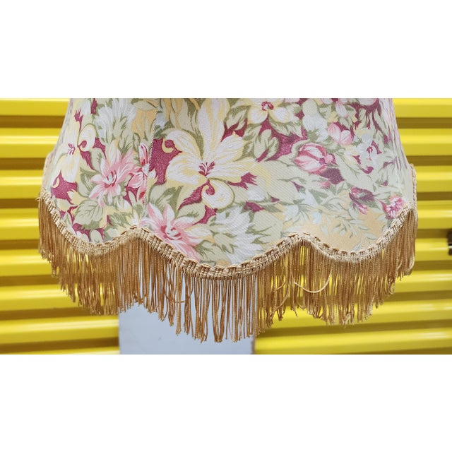 Pair Extremely Fine Custom Made Lampshades With Fringe and Silk, 1960s For Sale In New York - Image 6 of 12