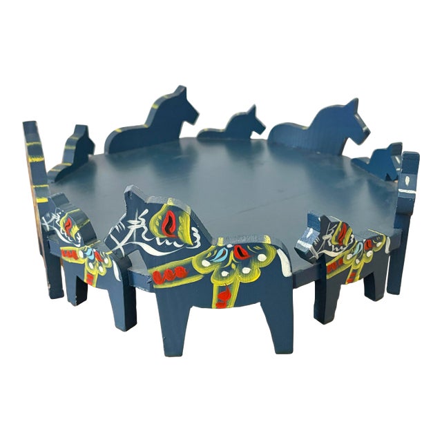 Midcentury Nils Olsson Dala Horse Tray Stand For Sale