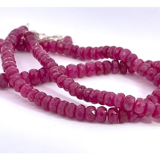 Ruby Beads on Silver For Sale - Image 4 of 9
