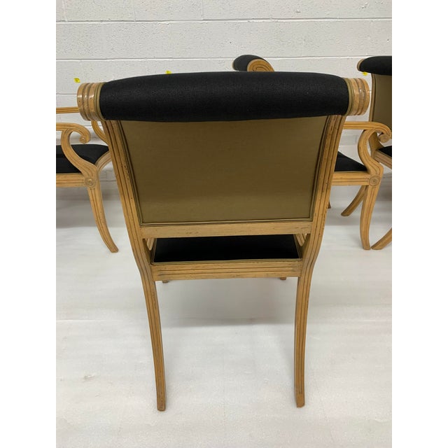 Late 20th Century Set of English Regency Style Dining Armchairs For Sale - Image 10 of 14