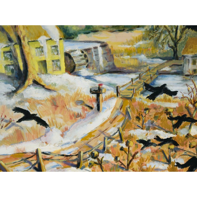 American "Mud Season" - Original Oil on Masonite by Richard M Bacon For Sale - Image 3 of 6