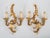 Metal 1950s Spanish Rococo Gilt Brass 2-Light Wall Sconces - A Symmetrical Pair For Sale - Image 7 of 9