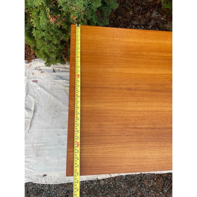 Mid 20th Century Danish Mid Century Modern Teak Executive Desk With Rear Bookcase For Sale - Image 9 of 10