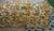 Vintage 1970s Orange / Yellow Floral Textured Skirted Sofa Couch For Sale - Image 4 of 11