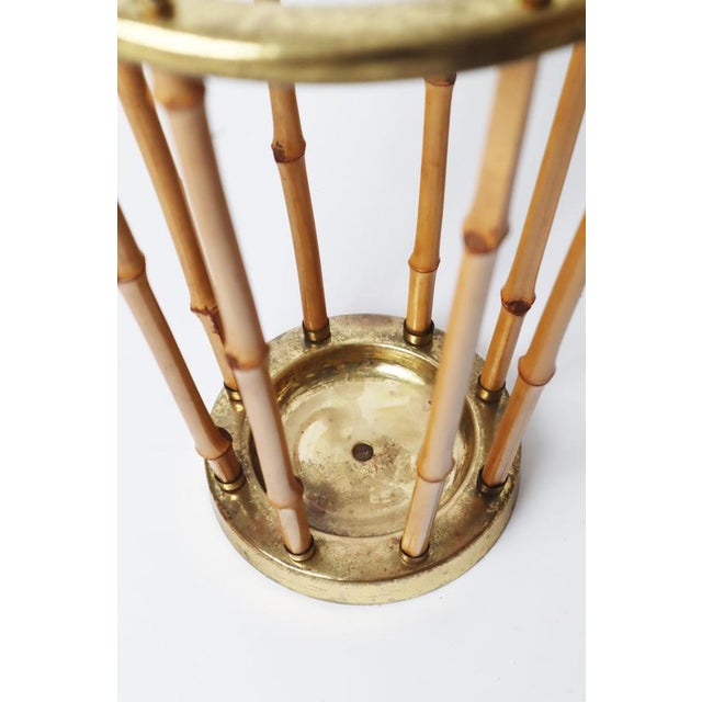 Umbrella Stand in Bamboo and Brass, 1960s For Sale - Image 10 of 15