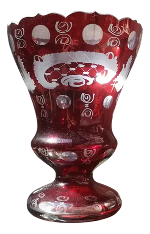 Ruby Red Crystal Vase