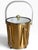 Mid-Century Modern Vintage Mid-Century Modern Gold-Tone Ice Bucket With Lucite Handle, Lid, Tongs & Bottle Opener For Sale - Image 3 of 5