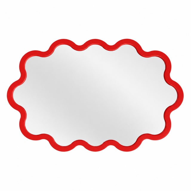Large Modern Horizontal Oval Wavy Black Mirror – Hvyli Oval 90 by Oitoproducts For Sale - Image 9 of 15
