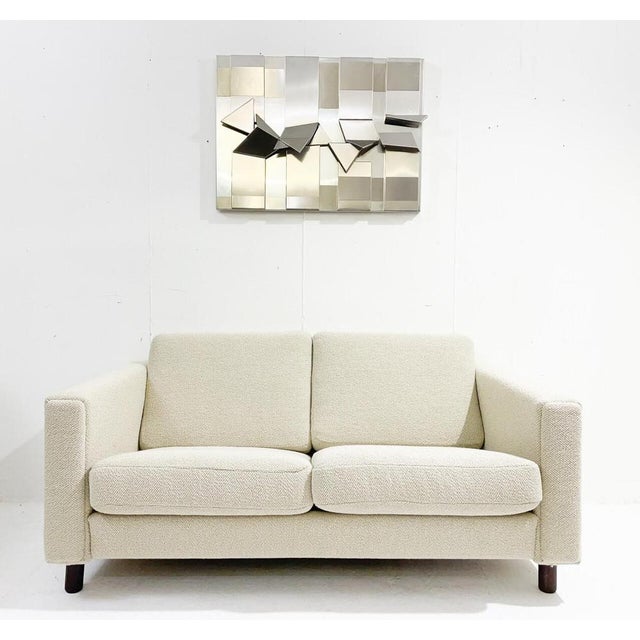 White White 2-Seater Sofa by Hans Wegner, Denmark, 1960s For Sale - Image 8 of 9