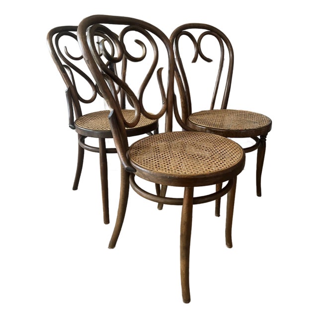 Antique Bentwood Dining Chairs, Set/3 For Sale