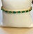 12 Ct Natural Brazilian Emerald & Diamond Tennis Bracelet 14 Karat Yellow Gold For Sale - Image 4 of 8