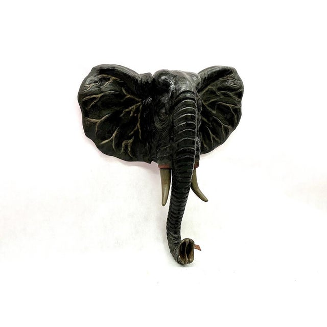 Balinese Artist, Carved Elephant Head, 1970s, Wood For Sale - Image 3 of 14