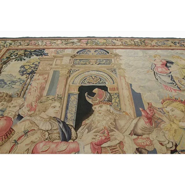 Tan 1990s The Wedding of Cephalus and Procris 16th Century Tapestry Recreation For Sale - Image 8 of 10
