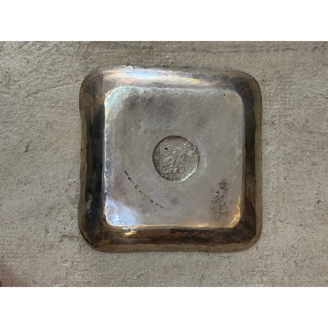 Vintage Peruvian Sterling Silver Coin Tray For Sale - Image 4 of 6