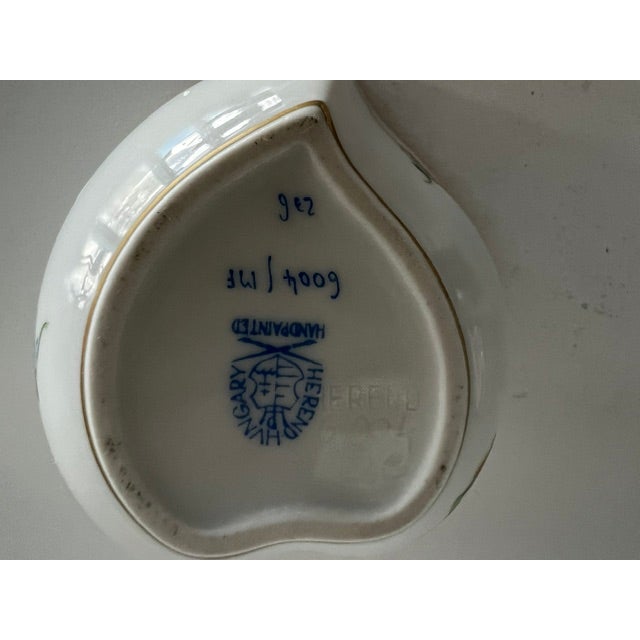 Traditional Herend Heart Shaped Box With Rose Top For Sale - Image 3 of 4