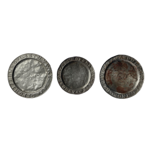 1890s Tin Alphabet Plates - Collection of 3