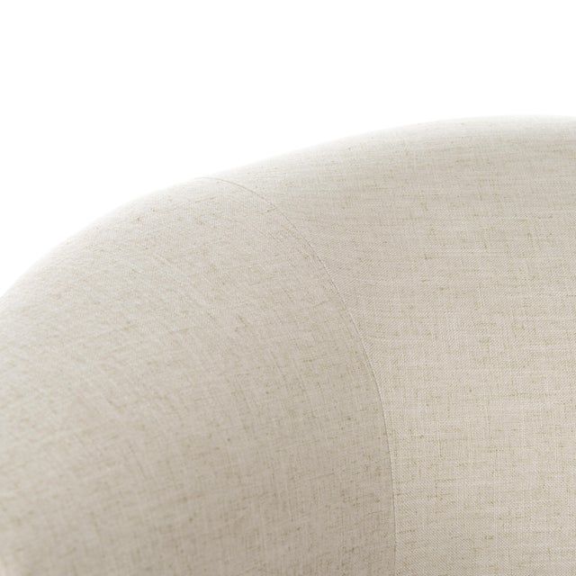 Wood Alexander Velvet Retro Mid Accent Chair in Light Grey For Sale - Image 7 of 9