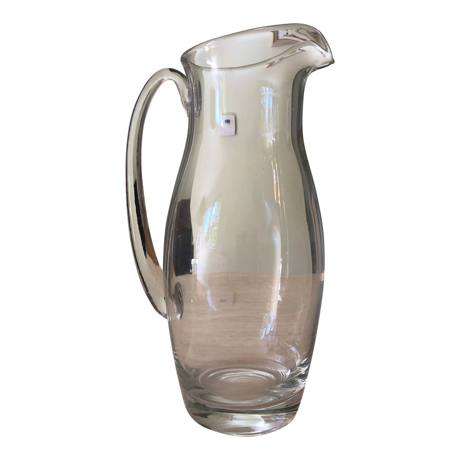 Contemporary Bloomingdales Serving Glass Pitcher Chairish