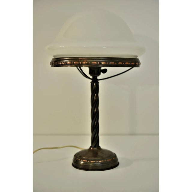 Swedish Grace Copper and Hand Blown Glass Table Lamp, 1920s For Sale - Image 13 of 13