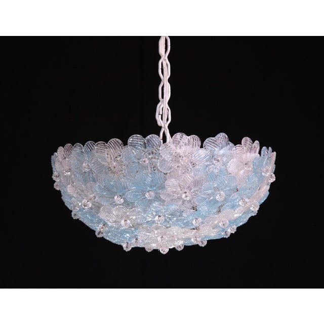 Murano Flush Mount Flower and Metal by Seguso for Venini, Italy, 1960s For Sale - Image 9 of 13