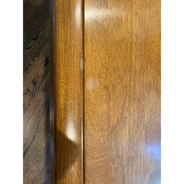 Vintage Ethan Allen Heirloom Solid Maple Sofa Console Table For Sale In Denver - Image 6 of 11