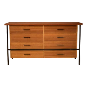 Mid-Century Modern Vista of California Mahogany and Steel Dresser by Don Knorr