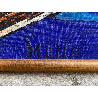 Oil on Canvas Cityscape, Mid-Century Modern, Signed, 1960s For Sale In Philadelphia - Image 6 of 7