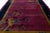 Textile 1920s Antique Chinese Art Deco Rug With Floral Branches in Magenta and Navy Blue For Sale - Image 7 of 13