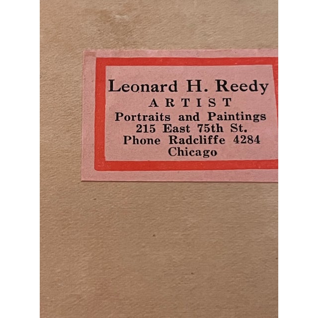 Paint 1940s Leonard H. Reedy Original Western Watercolor, Native American Horseback Rider, 9” X 12” For Sale - Image 7 of 7