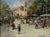 Valter, Impressionist Market Scene Before a Church, Oil on Panel For Sale - Image 15 of 15