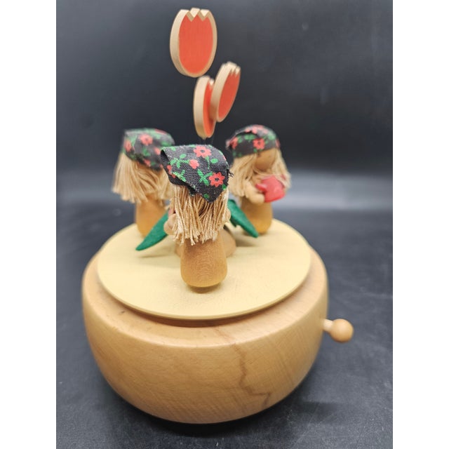 Vintage Schmid Wooden Music Box, Over-Wound**