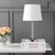 Modern Contemporary Stacked Table Lamp - Clear & Chrome For Sale - Image 3 of 5